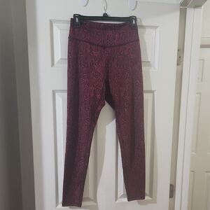 BuffBunny Burgundy Snake Print Leggings